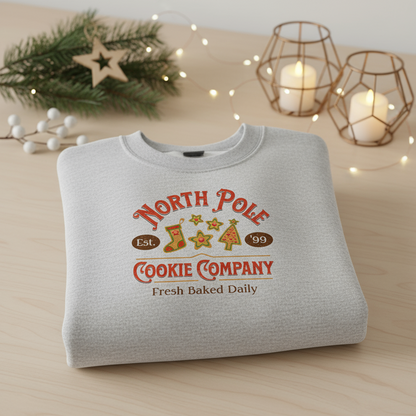 North Pole Cookie Company Sweatshirt, Christmas Bakery Sweater, Holiday Season Top