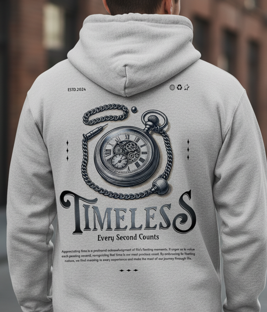 Pocket Watch Streetwear Hoodie, Timeless Style, Comfortable Hoodie, Unique Gift Idea, Better Future Print, Retro Style